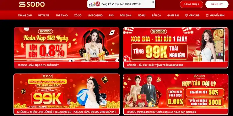 Chi tiết khuyến mãi 79Sodo tặng 88K